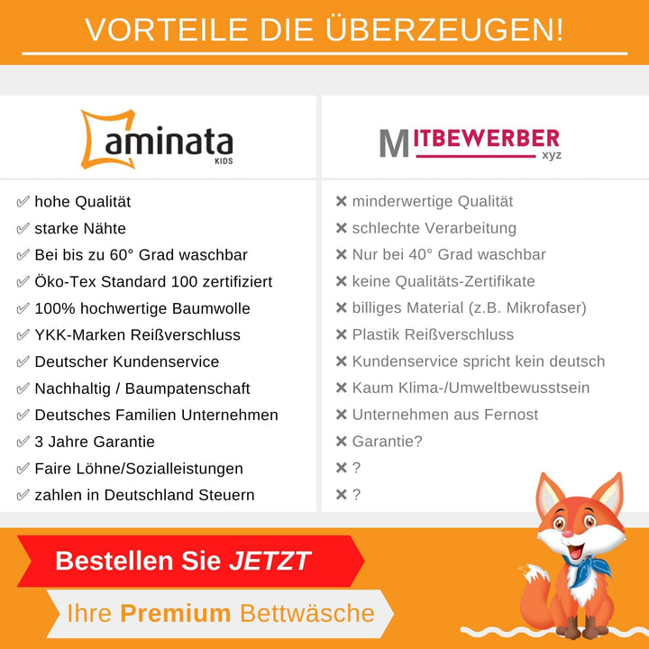 Aminata Kids Kinderbettwäsche 135X200 Cm Kinder Mädchen Baumwolle Regenbogen | Wende-Kinder-Bettwäsche-Set Wolke-N Herz-En | YKK Reißverschluss Rosa