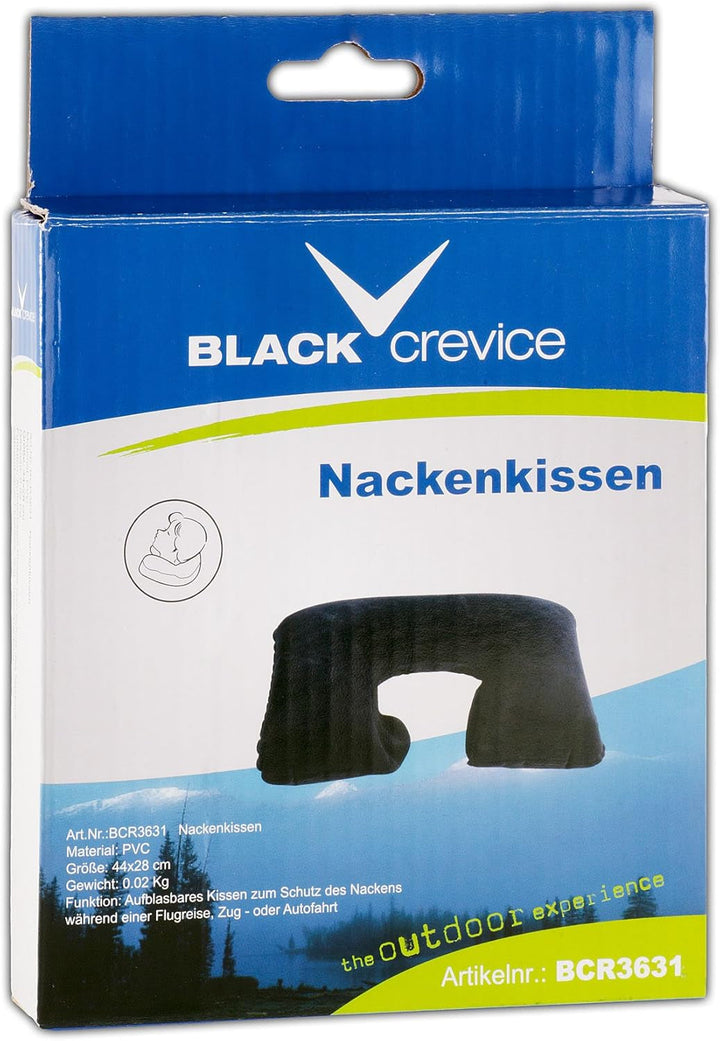 Black Crevice Pernă gonflabilă pentru gât, pernă pentru gât, BCR3631, albastru