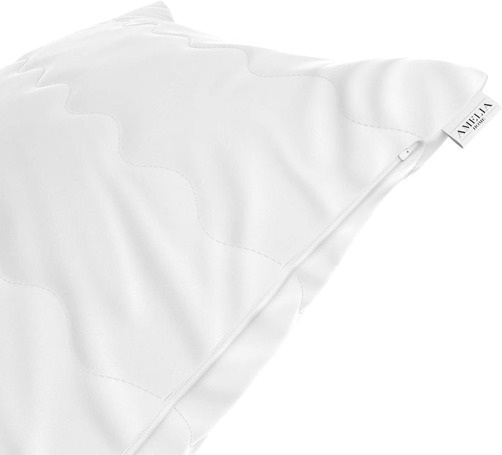 Ameliahome pernă 40X60 cm cu fermoar Quilting alb Reve