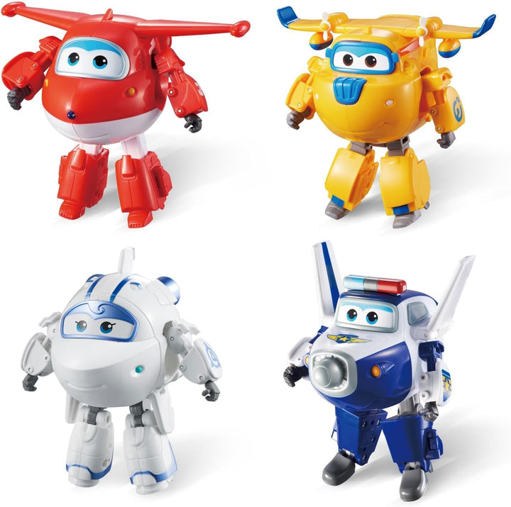Super Wings Transform-A-Bots World Airport Crew - Seria 1 - Crew Collector's Pack - 15 figuri de jucărie - Figuri de 5,1 cm