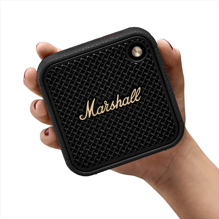 Marshall Willen II Difuzor Bluetooth, fără fir, peste 17+ ore de redare, IP67 rezistent la apă - negru și alamă