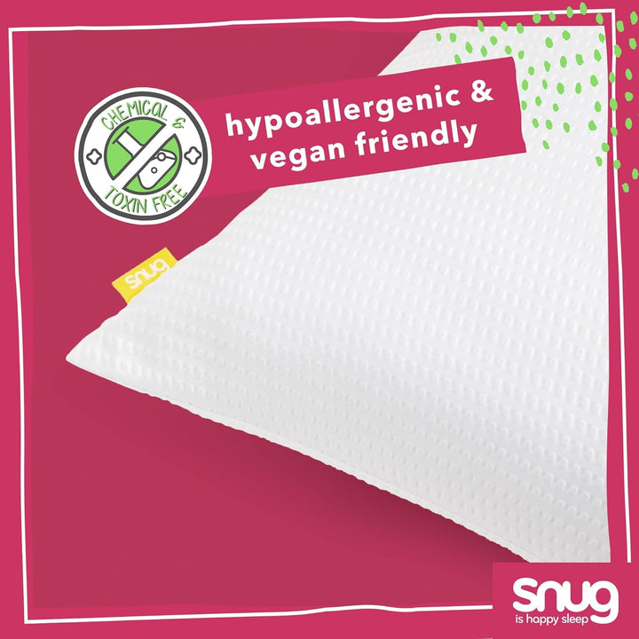 Pernă Snug Blissful Bedtime, calitate hotelieră de lux, suport mediu pentru cei care dorm în față, pe spate și lateral, ecologică, hipoalergenică și lavabilă la mașină, 2 bucăți
