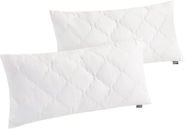 Traumnacht Pernă din bambus cu fibre de bambus, hipoalergenic, antibacterian Set de perne cu fermoar, format din 2 perne 40X80Cm, certificat Oeko-Tex, dezvoltat în Germania