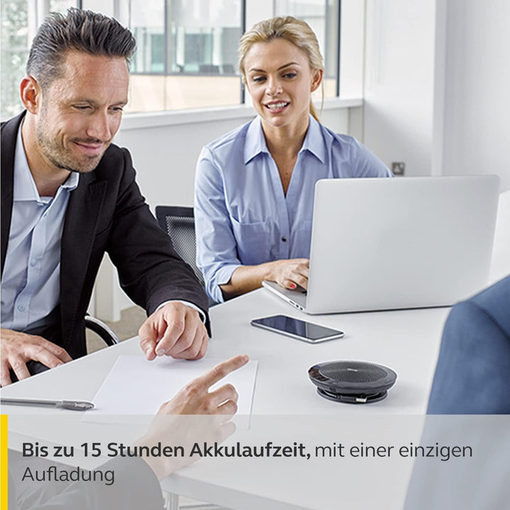 Boxă Jabra Speak 510 - Boxă Bluetooth portabilă, boxă pentru conferințe - Se conectează la laptopuri, smartphone-uri și tablete - Conector USB, negru