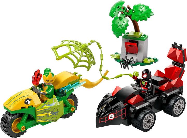 LEGO Marvel Action Fun With Spin And Electro In Their Dino Speedsters, Buildable Superhero Car For Boys And Girls From 4 Years, Hero Set With Toy Car, Spidey And His Super Friends 11198