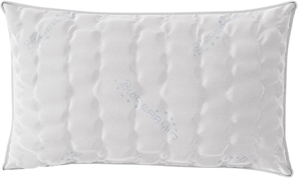 Lenjerie de pat italiană MB Home Italia, pernă, bioceramică, gri deschis, 45 x 75 cm