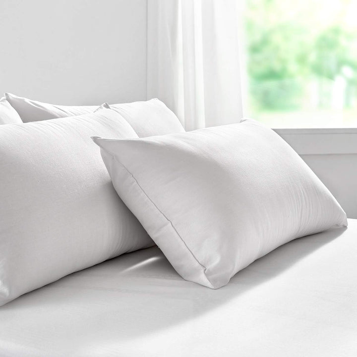 Pikolin Home Pachet de 2 perne din fibre hipoalergenice, acoperire exterioară din bumbac cu tratament anti-acarieni - fermitate redusă, fundul gurii de dormit, 60 cm, 60 X 40 cm