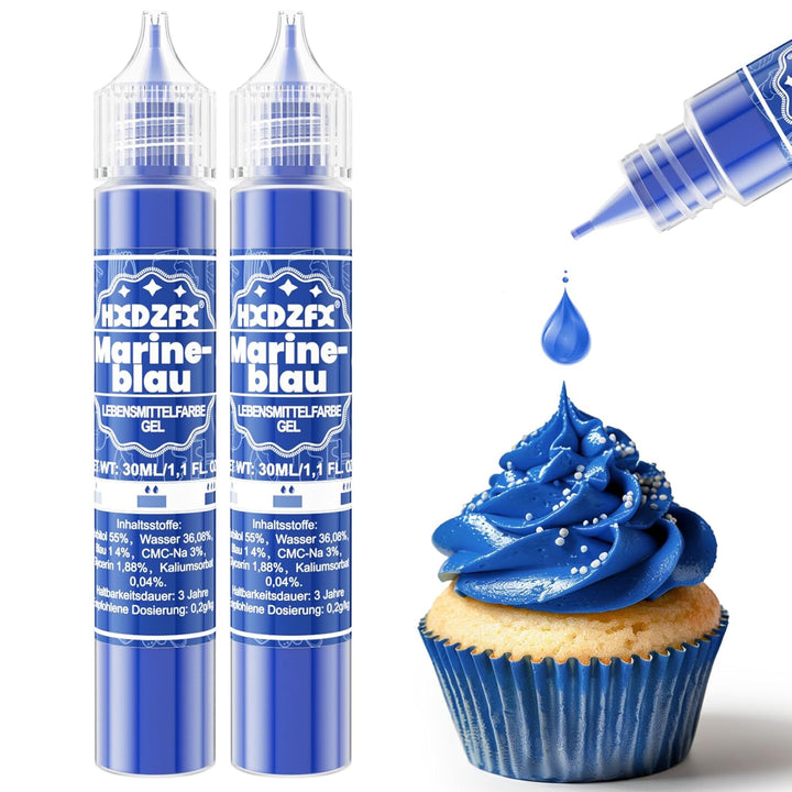Lebensmittelfarbe Gel - HXDZFX 2×30Ml Lebensmittelfarbe, Hochkonzentriertes Zuckerfrei Food Coloring Für Tortendeko, Fondant Weiss, Macarons, Torte, Backen, Osterei, Slime (Weiß)