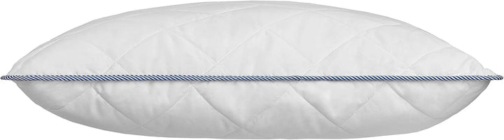Pernă Irisette Body Contour 80X80 Cm cu husă detașabilă din microfibră moale, lavabilă până la 60°C, alb/albastru, certificată Oeko-Tex, produsă conform standardului de calitate german