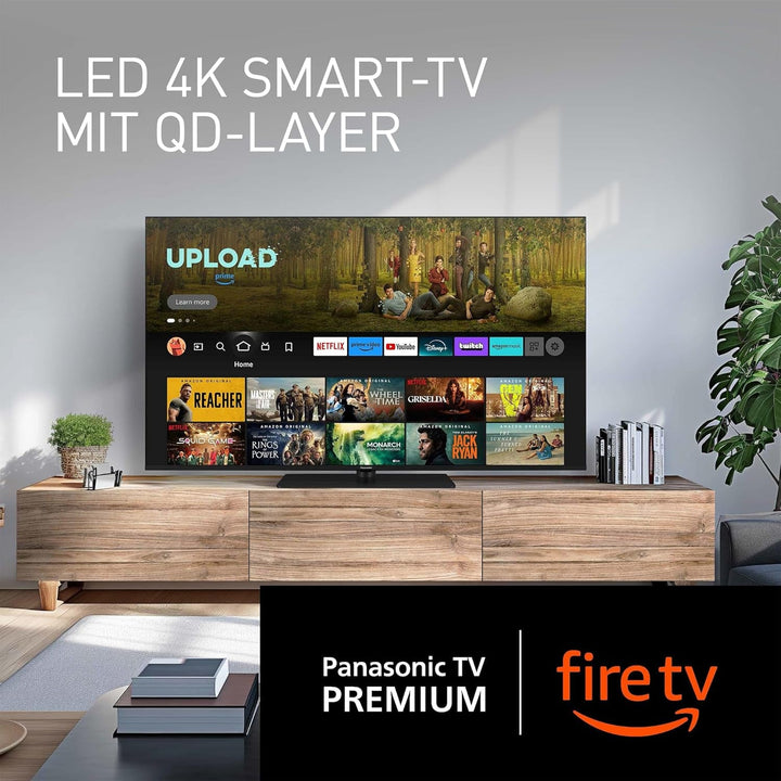 Panasonic TV-50W80AEZ, W80 Serie 50 Zoll 4K Ultra HD LED Smart TV, 2024, Fire TV, Dolby Vision & Atmos, Game Mode Plus, Alexa Sprachsteuerung, Airplay, Schwarz