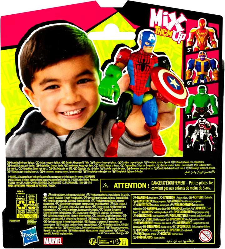 Mixmashers Marvel Captain America Avengers Mix-And-Match Action Figure & Accesorii