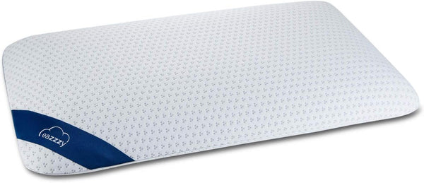 Genius Eazzzy pernă din spumă 40X80 Cm înălțime 10Cm - Pernă de susținere a gâtului cu 2 grade de duritate + spumă de gel de răcire - Pernă de dormit pentru cei care dorm lateral, pe spate și pe stomac împotriva durerilor de gât, poliester
