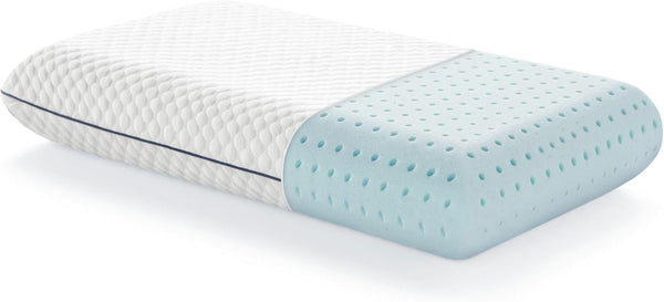 LUCID Gel Memory Foam Pillow 40X60 Cm - Respirabil - efect de răcire - capac lavabil - pernă Oeko-Tex, alb