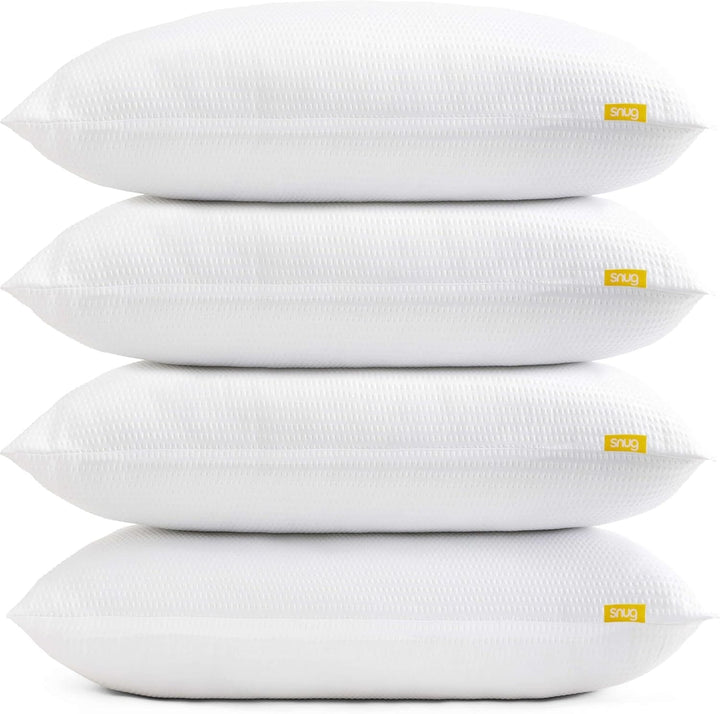 Pernă Snug Blissful Bedtime, calitate hotelieră de lux, suport mediu pentru cei care dorm în față, pe spate și lateral, ecologică, hipoalergenică și lavabilă la mașină, 2 bucăți