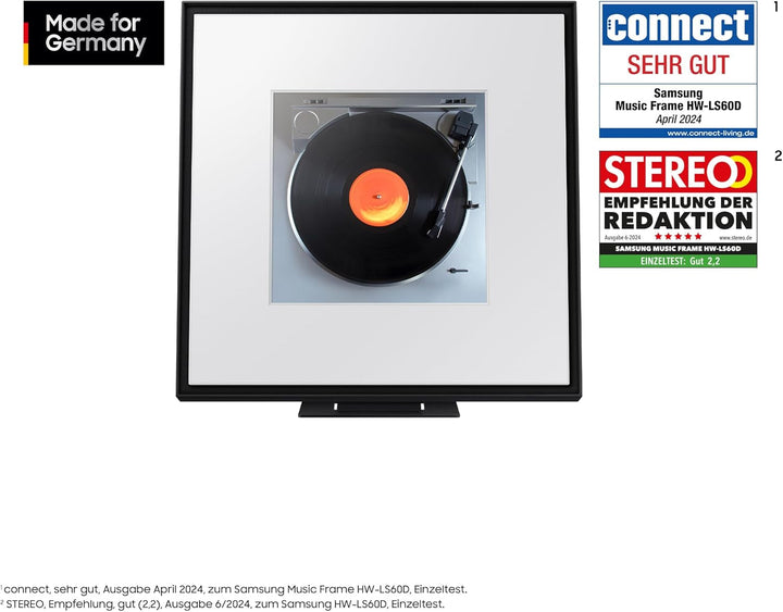 Samsung Music Frame HW-LS60D Soundbar Für Tv-Geräte, Music Frame Design Im Bilderrahmen-Stil, Bluetooth-Lautsprecher Mit Großem Sweet Spot, Kabelloses Streaming [2024]