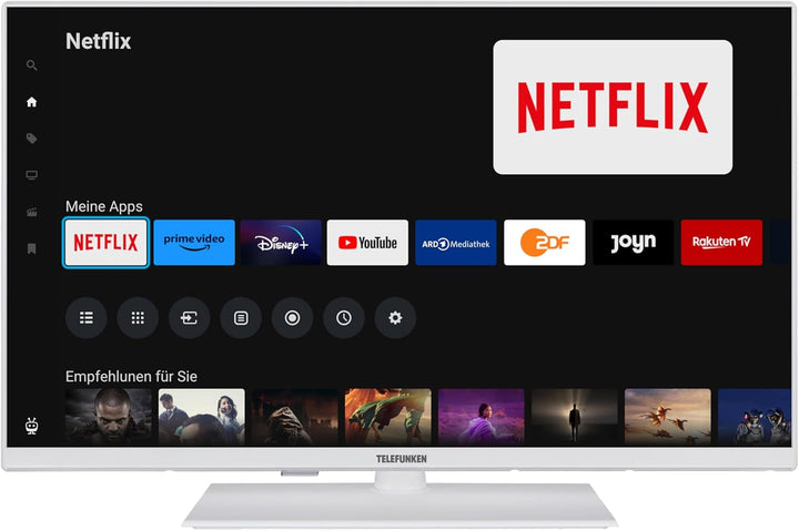 Telefunken Fernseher 32 Zoll Smart TV Powered by Tivo (Full HD, HDR, Triple-Tuner, 6 Monate HD+ Inkl.) XF32TO750S