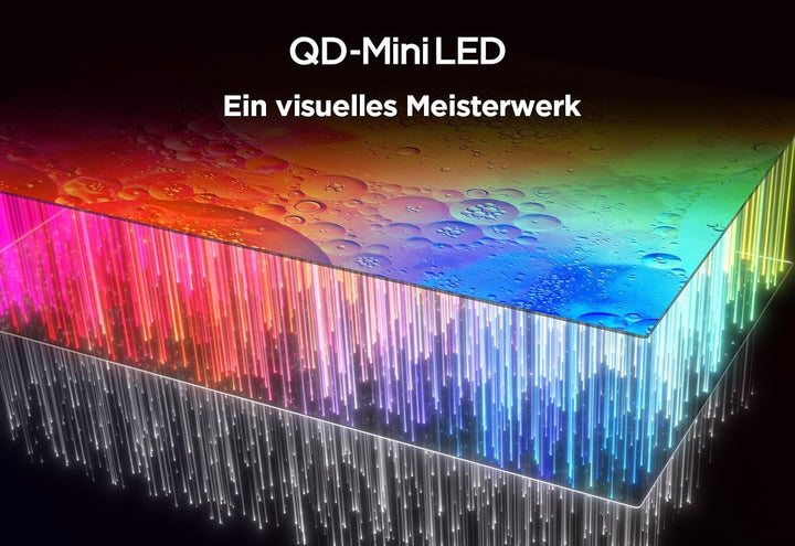 TCL 50QM8B Fernseher Miniled 50 Zoll, QLED, 144Hz, 4K HDR Premium 1250Nits, Google TV, Dolby Atmos, Onkyo, Game Master Pro 2.0