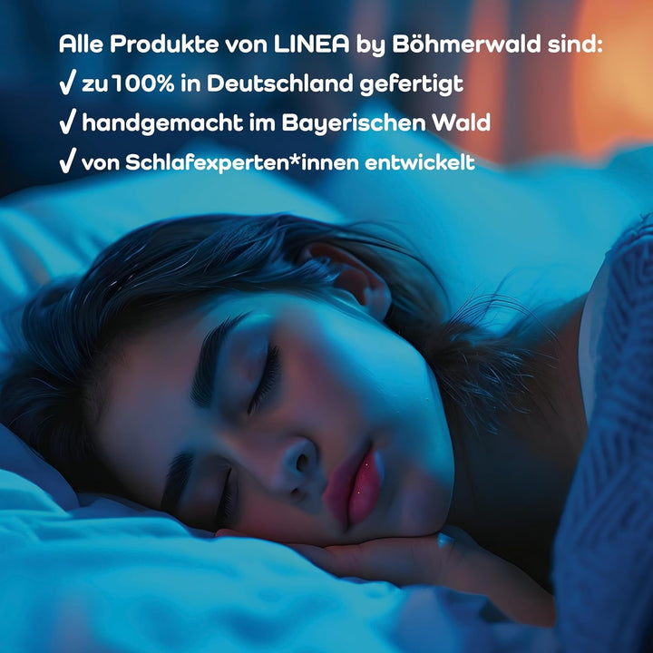 LINEA by Böhmerwald - Cosy - Pernă moale cu 3 camere, 80 X 80, Interior:100% pene, Camere exterioare:90% puf/10% pene, Potrivit pentru alergici, Lavabil până la 60°C, Produs în Germania