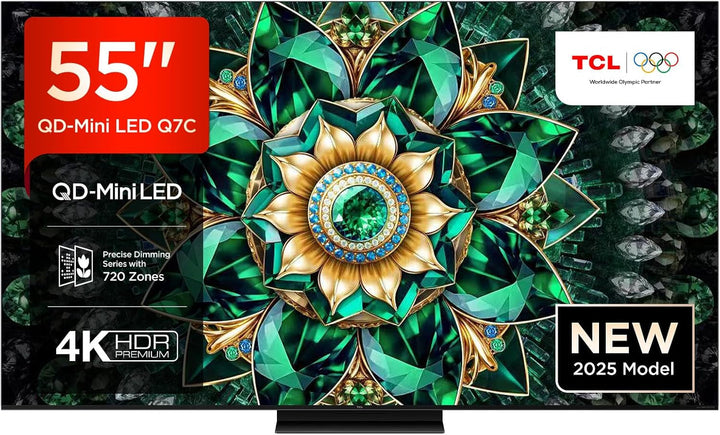 TCL 50QM8B Fernseher Miniled 50 Zoll, QLED, 144Hz, 4K HDR Premium 1250Nits, Google TV, Dolby Atmos, Onkyo, Game Master Pro 2.0