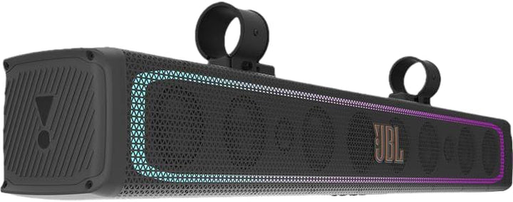 JBL Rallybar XL 35" Universal Outdoor Bluetooth Soundbar Für Fahrzeuge & Boote Mit 14 Lautsprecher Wasserdicht, 300W Rms Verstärker, LED Beleuchtung, Pro Sound Und Innovative Halterung